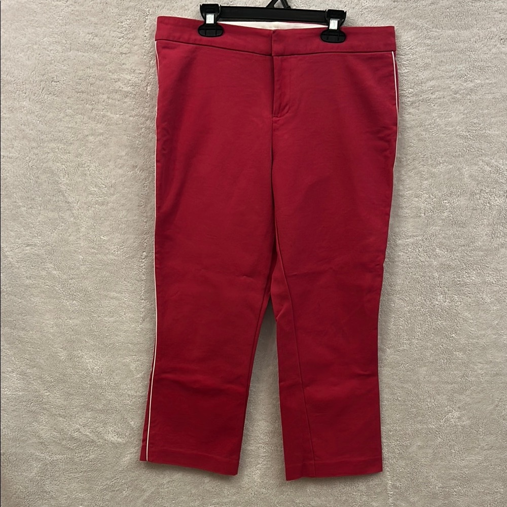 Crosby Vibrant Pink Capri Pin Stripe Pants